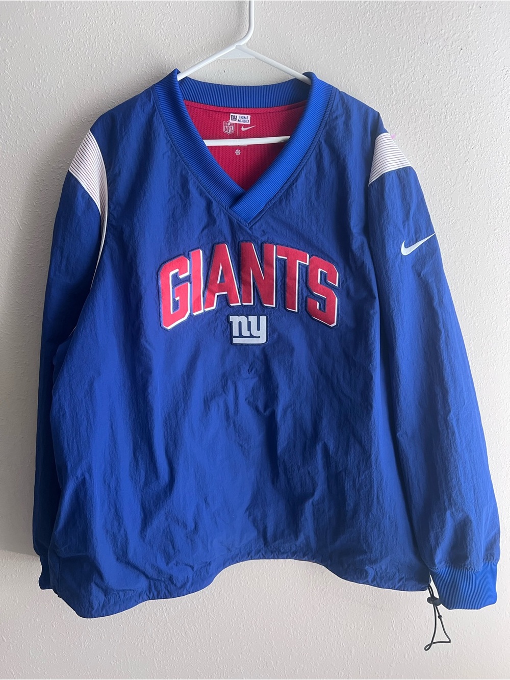 Nike Kids Blue New York Giants Pullover Windbreaker